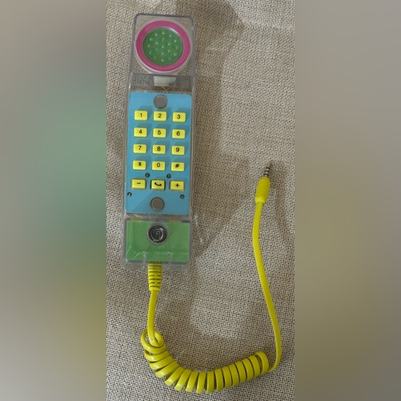 Target Bullseye Playground Wired Clear Phone Handset 2023 retro pink yellow - Picture 1 of 7